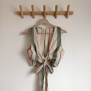 Billabong Stripe Wrap Crop Top